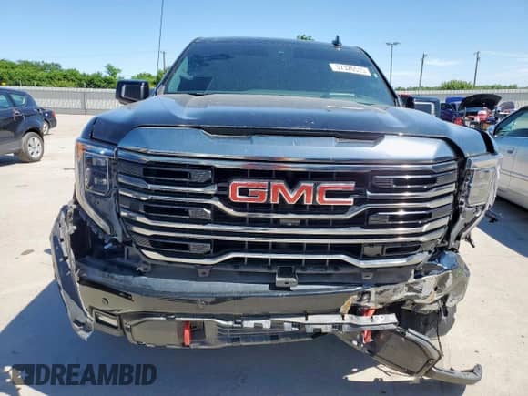2023 GMC Sierra 1500 AT4 with VIN 1GTUUEEL8PZ211104, listed as a Copart auction lot 57326515 with 39,177 mi miles and Salvage title. Bid and sale history available at DreamBid. Image 5.