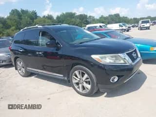 2014 Nissan Pathfinder SL with VIN 5N1AR2MM7EC681777, listed as a IAAI auction lot 43026955 with 157,742 mi miles and . Bid and sale history available at DreamBid. Image 1.