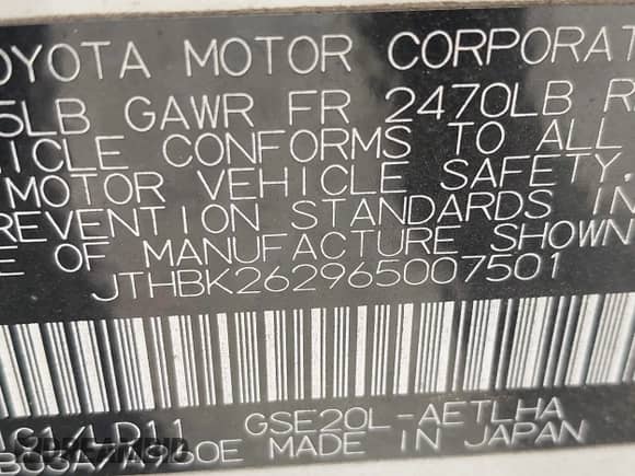 2006 Lexus IS 250 z VIN JTHBK262965007501, wystawiony jako IAAI lot #43107607 z przebiegiem 90 377 mil mil oraz . Historia ofert i sprzedaży dostępna na DreamBid. Obrazek 9.