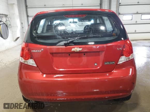 2008 Chevrolet Aveo LS with VIN KL1TD66668B084378, listed as a Copart auction lot 61501235 with 96,050 mi miles and Salvage title. Bid and sale history available at DreamBid. Image 6.