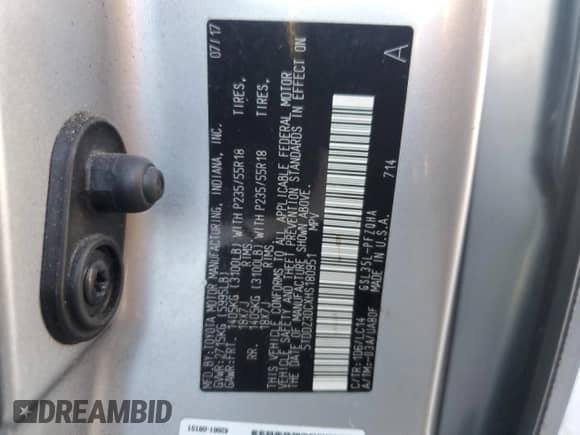 2017 Toyota Sienna XLE with VIN 5TDDZ3DCXHS180951, listed as a Copart auction lot 82366335 with 187,645 mi miles and Salvage title. Bid and sale history available at DreamBid. Image 13.