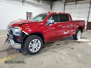 2023 Chevrolet Silverado 1500 LTZ with VIN 1GCUDGE89PZ190206, listed as a Copart auction lot 87629915 with 13,906 mi miles and Salvage title. Bid and sale history available at DreamBid. Image 1.