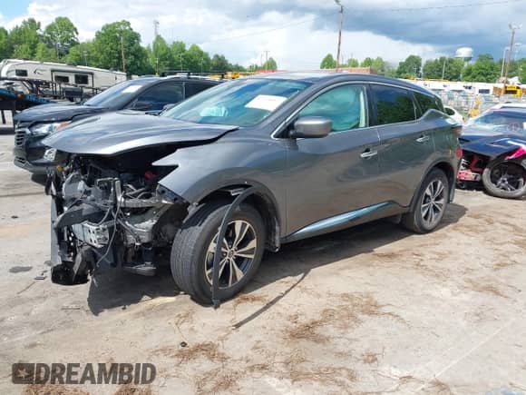 2021 Nissan Murano S with VIN 5N1AZ2AS5MC124058, listed as a IAAI auction lot 42274057 with 44,734 mi miles and . Bid and sale history available at DreamBid. Image 2.