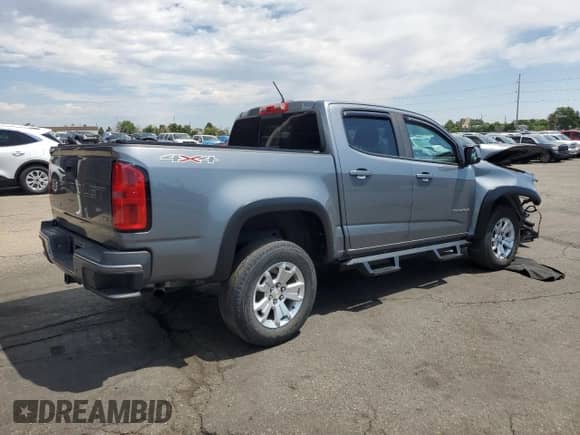 2021 Chevrolet Colorado 4WD LT with VIN 1GCGTCEN0M1278862, listed as a Copart auction lot 64641245 with 98,662 mi miles and Salvage title. Bid and sale history available at DreamBid. Image 3.