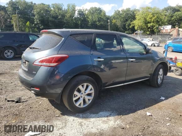 2012 Nissan Murano S with VIN JN8AZ1MW6CW217833, listed as a Copart auction lot 70890195 with Not provided miles and Salvage title. Bid and sale history available at DreamBid. Image 3.