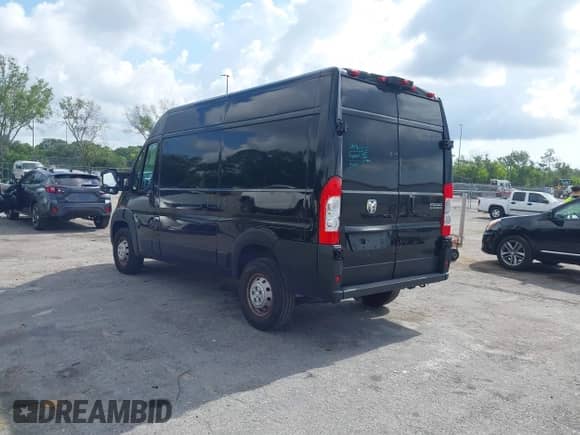 2023 Ram ProMaster Cargo with VIN 3C6LRVBG6PE503499, listed as a IAAI auction lot 42341410 with 21,273 mi miles and . Bid and sale history available at DreamBid. Image 3.