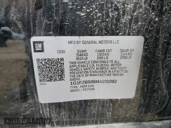 2021 Chevrolet Bolt EV Premier с VIN 1G1FZ6S06M4101082, выставлен на аукционе Copart как лот 60954215 с пробегом 29 378 миль миль и На запчасти • Non repairable. История ставок и продаж доступна на DreamBid. Изображение 13.