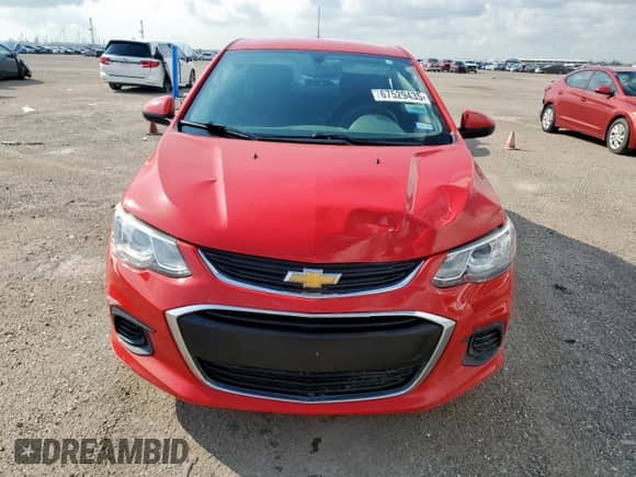 2018 Chevrolet Sonic LT with VIN 1G1JD5SB0J4123725, listed as a Copart auction lot 67529435 with 56,647 mi miles and Salvage title. Bid and sale history available at DreamBid. Image 5.