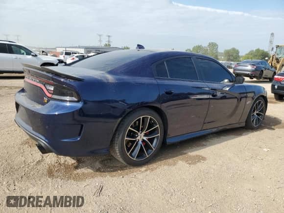 2017 Dodge Charger R/T Scat Pack with VIN 2C3CDXGJ4HH614229, listed as a Copart auction lot 80296535 with 77,326 mi miles and Salvage title. Bid and sale history available at DreamBid. Image 3.