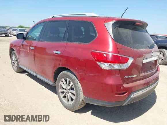 2013 Nissan Pathfinder SV with VIN 5N1AR2MM1DC614185, listed as a IAAI auction lot 42037843 with 165,453 mi miles and . Bid and sale history available at DreamBid. Image 3.