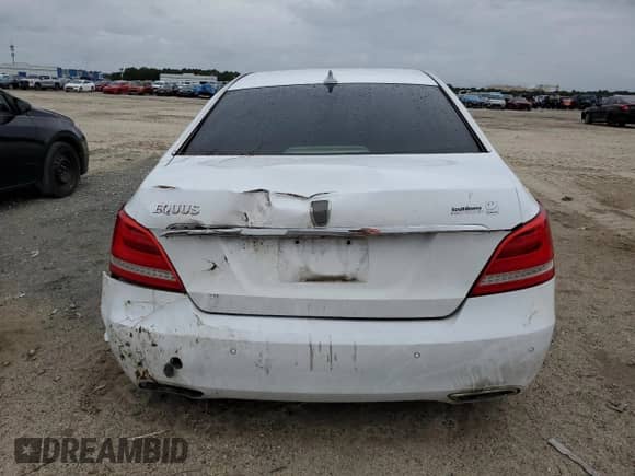 2015 Hyundai Equus Ultimate with VIN KMHGH4JH5FU093081, listed as a Copart auction lot 73026784 with Not provided miles and Salvage title. Bid and sale history available at DreamBid. Image 6.