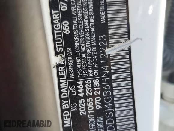 2017 Mercedes-Benz CLA 250 with VIN WDDSJ4GB6HN412223, listed as a Copart auction lot 55329815 with 90,009 mi miles and Salvage title. Bid and sale history available at DreamBid. Image 12.