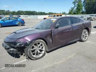 2022 Dodge Charger GT with VIN 2C3CDXHG2NH114889, listed as a Copart auction lot 71304915 with 44,361 mi miles and Salvage title. Bid and sale history available at DreamBid. Image 1.