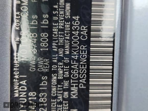 2019 Hyundai Veloster Premium с VIN KMHTG6AF4KU004364, выставлен на аукционе Copart как лот 65846495 с пробегом 36 884 миль миль и Списание • Salvage title. История ставок и продаж доступна на DreamBid. Изображение 12.