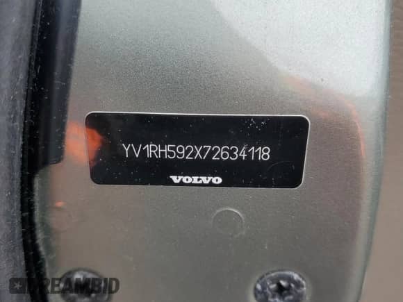 2007 Volvo S60 2.5L Turbo с VIN YV1RH592X72634118, выставлен на аукционе Copart как лот 57280225 с пробегом Не указан миль и Списание • Salvage title. История ставок и продаж доступна на DreamBid. Изображение 12.