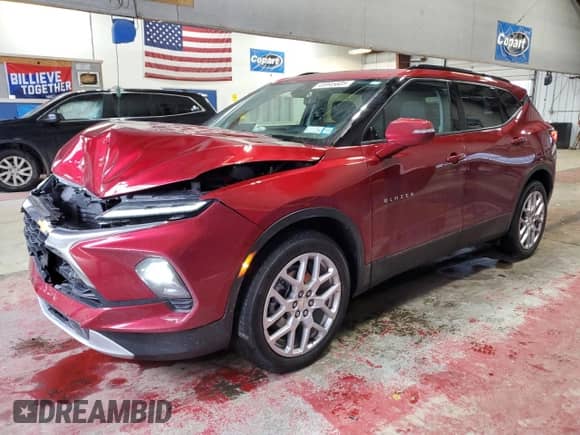 2024 Chevrolet Blazer LT with VIN 3GNKBJRS7RS153873, listed as a Copart auction lot 45945605 with 11,653 mi miles and Salvage title. Bid and sale history available at DreamBid. Image 1.