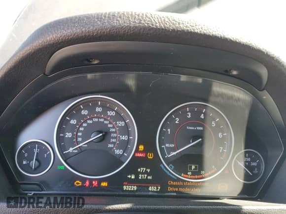 2018 BMW 4 Series 440i with VIN WBA4J5C51JBF06719, listed as a Copart auction lot 54372725 with 93,229 mi miles and Salvage title. Bid and sale history available at DreamBid. Image 9.