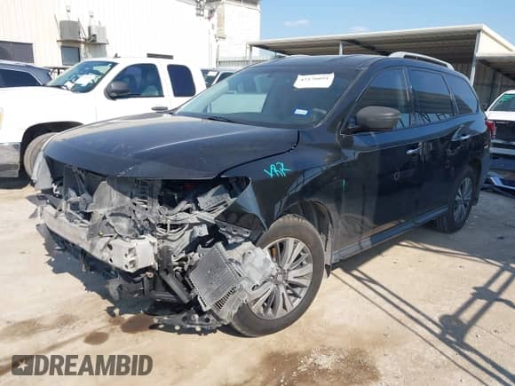 2017 Nissan Pathfinder S with VIN 5N1DR2MN2HC623165, listed as a IAAI auction lot 43176091 with 121,873 mi miles and . Bid and sale history available at DreamBid. Image 2.