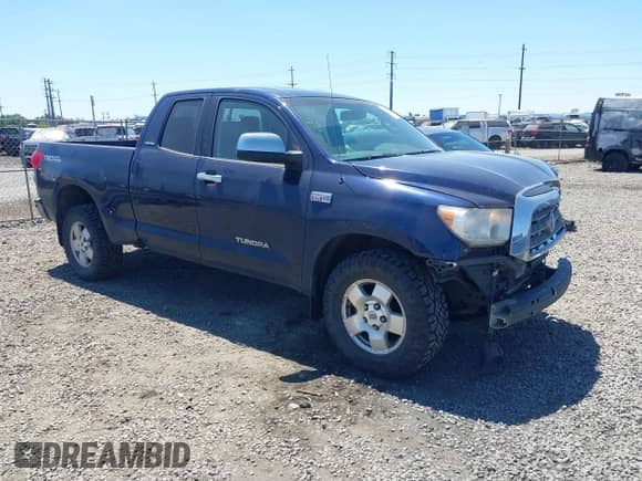2007 Toyota Tundra Limited with VIN 5TFBV58157X032206, listed as a IAAI auction lot 42495971 with 168,053 mi miles and . Bid and sale history available at DreamBid. Image 1.