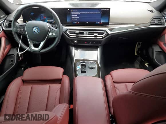 2023 BMW i4 eDrive35 with VIN WBY43AW0XPFP92914, listed as a Copart auction lot 66748865 with 32,088 mi miles and Salvage title. Bid and sale history available at DreamBid. Image 8.