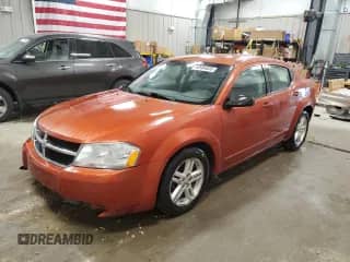 2008 Dodge Avenger SXT with VIN 1B3LC56K78N652527, listed as a Copart auction lot 68964535 with 218,266 mi miles and Clean title. Bid and sale history available at DreamBid. Image 1.
