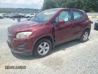2016 Chevrolet Trax LS с VIN 3GNCJNSB5GL116918, выставлен на аукционе Copart как лот 64138755 с пробегом 51 320 миль миль и Списание • Salvage title. История ставок и продаж доступна на DreamBid. Изображение 1.
