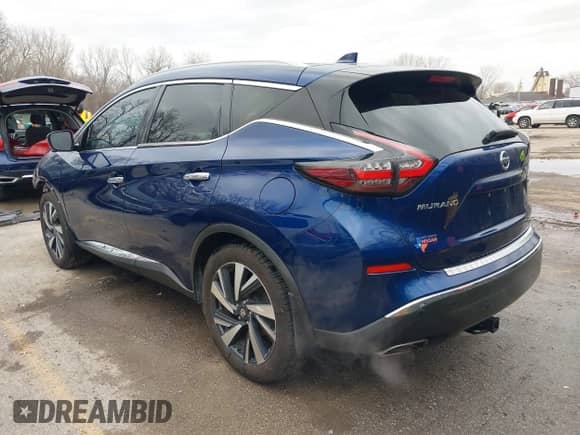 2022 Nissan Murano SL with VIN 5N1AZ2CJ5NC106889, listed as a IAAI auction lot 41207467 with 74,980 mi miles and . Bid and sale history available at DreamBid. Image 3.