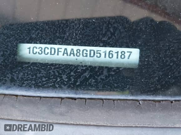 2016 Dodge Dart SE with VIN 1C3CDFAA8GD516187, listed as a IAAI auction lot 43348367 with 83,578 mi miles and . Bid and sale history available at DreamBid. Image 9.