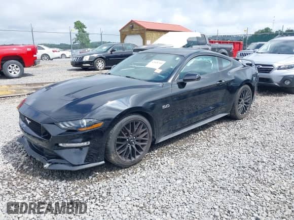 2022 Ford Mustang GT with VIN 1FA6P8CF4N5144803, listed as a IAAI auction lot 42818749 with 22,945 mi miles and . Bid and sale history available at DreamBid. Image 2.