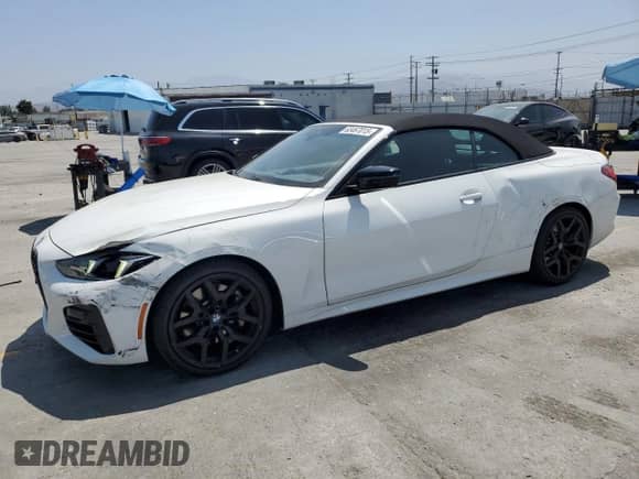 2025 BMW 4 Series 430i with VIN WBA33DB07SCS09145, listed as a Copart auction lot 63467015 with 11,112 mi miles and Salvage title. Bid and sale history available at DreamBid. Image 1.