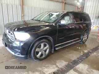 2013 Dodge Durango Citadel with VIN 1C4RDJEG8DC500760, listed as a Copart auction lot 63512395 with 107,513 mi miles and Salvage title. Bid and sale history available at DreamBid. Image 1.