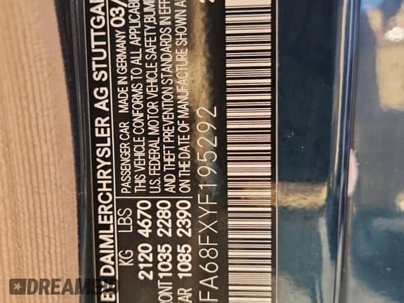 2000 Mercedes-Benz SL 500 with VIN WDBFA68FXYF195292, listed as a Copart auction lot 80186465 with 160,003 mi miles and Clean title. Bid and sale history available at DreamBid. Image 12.
