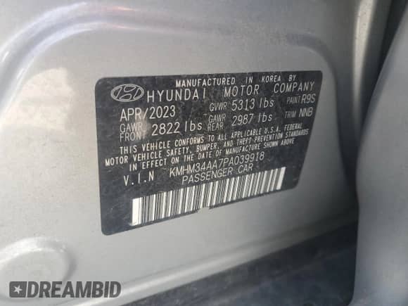 2023 Hyundai Ioniq 6 SEL с VIN KMHM34AA7PA039918, выставлен на аукционе Copart как лот 66541265 с пробегом 27 399 миль миль и Списание • Salvage title. История ставок и продаж доступна на DreamBid. Изображение 12.
