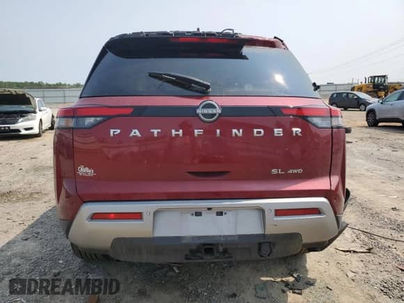 2025 Nissan Pathfinder SL with VIN 5N1DR3CD3SC230099, listed as a Copart auction lot 58941825 with 3,822 mi miles and Salvage title. Bid and sale history available at DreamBid. Image 6.