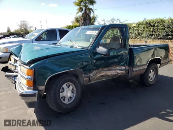 1997 Chevrolet Silverado 1500 with VIN 1GCEC14R6VZ252916, listed as a Copart auction lot 51365375 with 198,152 mi miles and Salvage title. Bid and sale history available at DreamBid. Image 1.