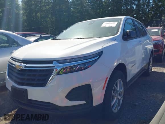 2024 Chevrolet Equinox LS with VIN 3GNAXSEG7RL163706, listed as a IAAI auction lot 42600032 with 12,593 mi miles and . Bid and sale history available at DreamBid. Image 2.
