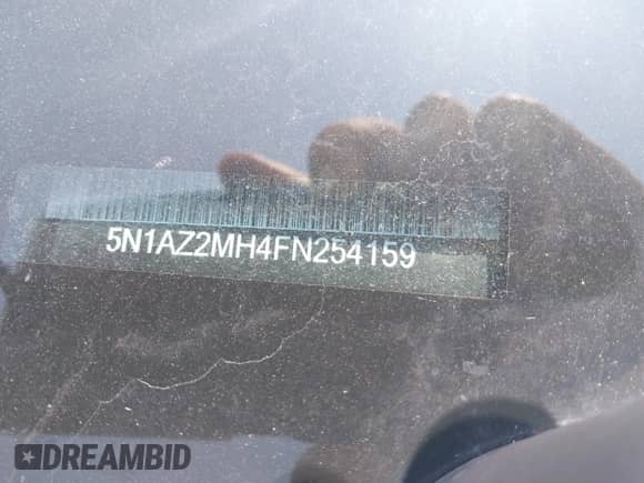 2015 Nissan Murano SL with VIN 5N1AZ2MH4FN254159, listed as a IAAI auction lot 42829778 with 96,594 mi miles and . Bid and sale history available at DreamBid. Image 9.