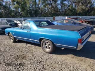 1970 Chevrolet El Camino z VIN 136800K178430, wystawiony jako Copart lot #81051764 z przebiegiem 71 095 mil mil oraz Szkoda całkowita • Salvage title. Historia ofert i sprzedaży dostępna na DreamBid. Obrazek 2.