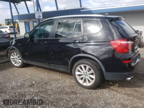 2017 BMW X3 sDrive28i with VIN 5UXWZ7C30H0V87597, listed as a Copart auction lot 81994515 with 78,114 mi miles and Salvage title. Bid and sale history available at DreamBid. Image 2.