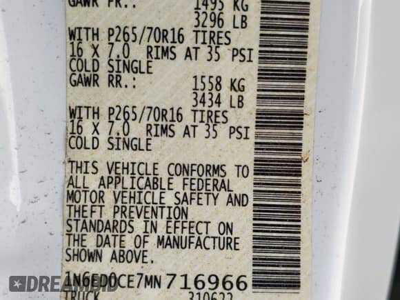 2021 Nissan Frontier S z VIN 1N6ED0CE7MN716966, wystawiony jako Copart lot #55743875 z przebiegiem 46 371 mil mil oraz Czysty tytuł • Clean title. Historia ofert i sprzedaży dostępna na DreamBid. Obrazek 13.