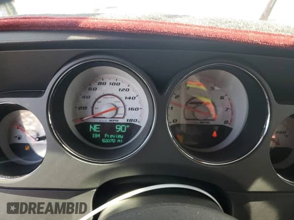 2012 Dodge Challenger SRT-8 392 с VIN 2C3CDYCJ7CH153774, выставлен на аукционе Copart как лот 56973935 с пробегом 52 070 миль миль и Списание • Salvage title. История ставок и продаж доступна на DreamBid. Изображение 9.