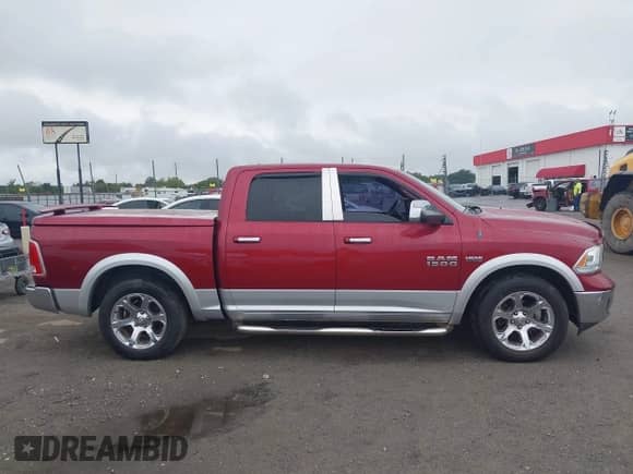 2013 Ram 1500 Laramie with VIN 1C6RR6NT3DS553018, listed as a IAAI auction lot 43055521 with 94,035 mi miles and . Bid and sale history available at DreamBid. Image 13.