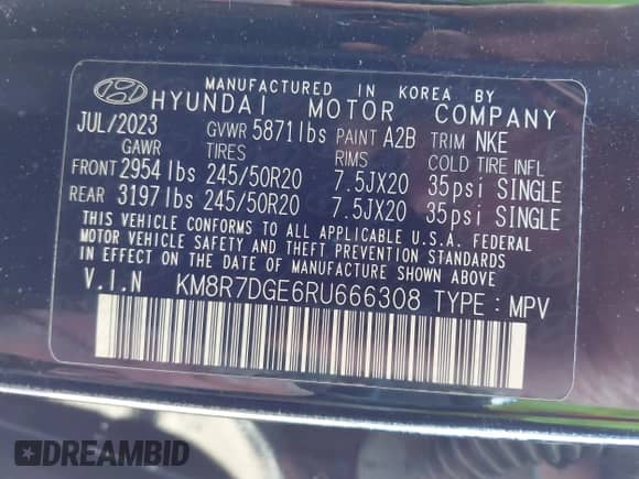 2024 Hyundai Palisade Calligraphy z VIN KM8R7DGE6RU666308, wystawiony jako IAAI lot #41690544 z przebiegiem 21 352 mil mil oraz . Historia ofert i sprzedaży dostępna na DreamBid. Obrazek 9.