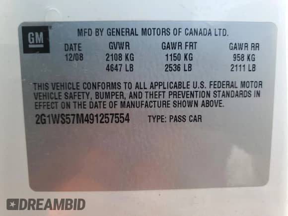 2009 Chevrolet Impala Police Police z VIN 2G1WS57M491257554, wystawiony jako Copart lot #64455635 z przebiegiem 98 905 mil mil oraz Szkoda całkowita • Salvage title. Historia ofert i sprzedaży dostępna na DreamBid. Obrazek 13.