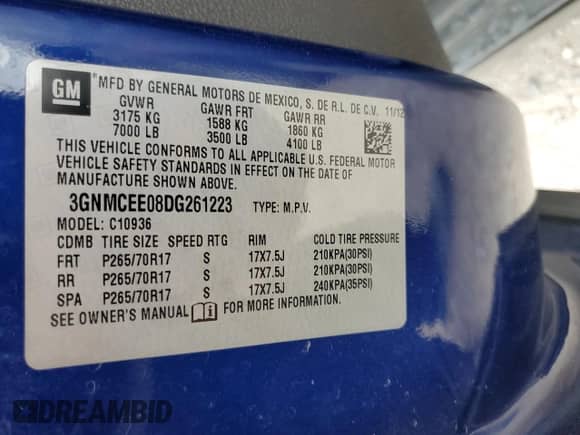 2013 Chevrolet Avalanche LS с VIN 3GNMCEE08DG261223, выставлен на аукционе Copart как лот 52875655 с пробегом Не указан миль и Списание • Salvage title. История ставок и продаж доступна на DreamBid. Изображение 12.