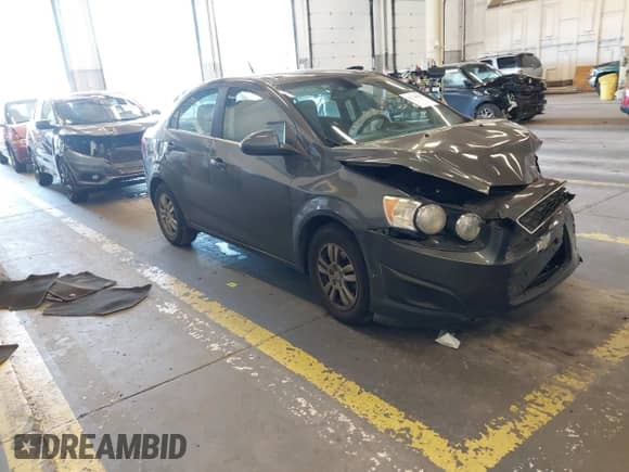 2012 Chevrolet Sonic LT with VIN 1G1JC5SB3C4168812, listed as a IAAI auction lot 42748632 with 130,949 mi miles and . Bid and sale history available at DreamBid. Image 1.