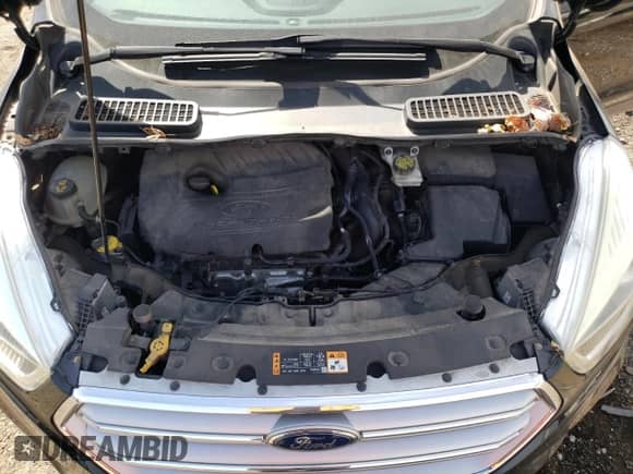 2017 Ford Escape Titanium with VIN 1FMCU0JDXHUE31593, listed as a Copart auction lot 81725245 with 122,557 mi miles and Salvage title. Bid and sale history available at DreamBid. Image 12.