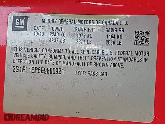 2014 Chevrolet Camaro ZL1 с VIN 2G1FL1EP6E9800921, выставлен на аукционе IAAI как лот 42583042 с пробегом 32 129 миль миль и . История ставок и продаж доступна на DreamBid. Изображение 9.