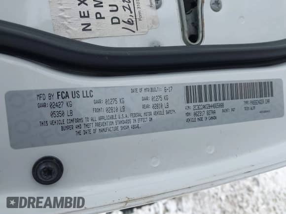 2017 Chrysler 300 C with VIN 2C3CCAKG9HH665088, listed as a IAAI auction lot 41380515 with 91,760 mi miles and . Bid and sale history available at DreamBid. Image 9.