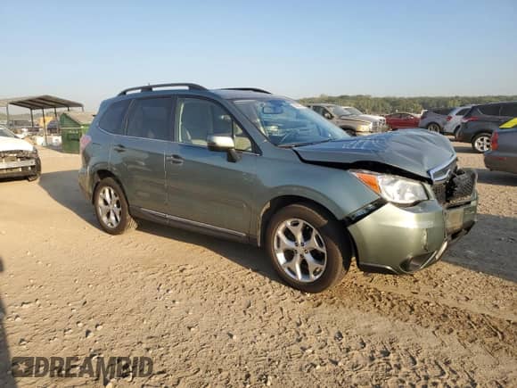2015 Subaru Forester Touring with VIN JF2SJAWC6FH495216, listed as a Copart auction lot 81966165 with 59,173 mi miles and Salvage title. Bid and sale history available at DreamBid. Image 4.
